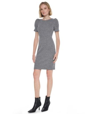 Women's Puff-Sleeve Above-The-Knee Dress