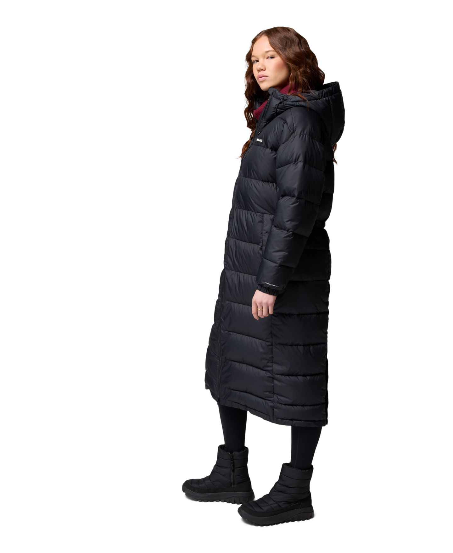 Женская куртка Columbia Pike Lake III Long Hooded Puffer, цвет: Чёрный — фото 4