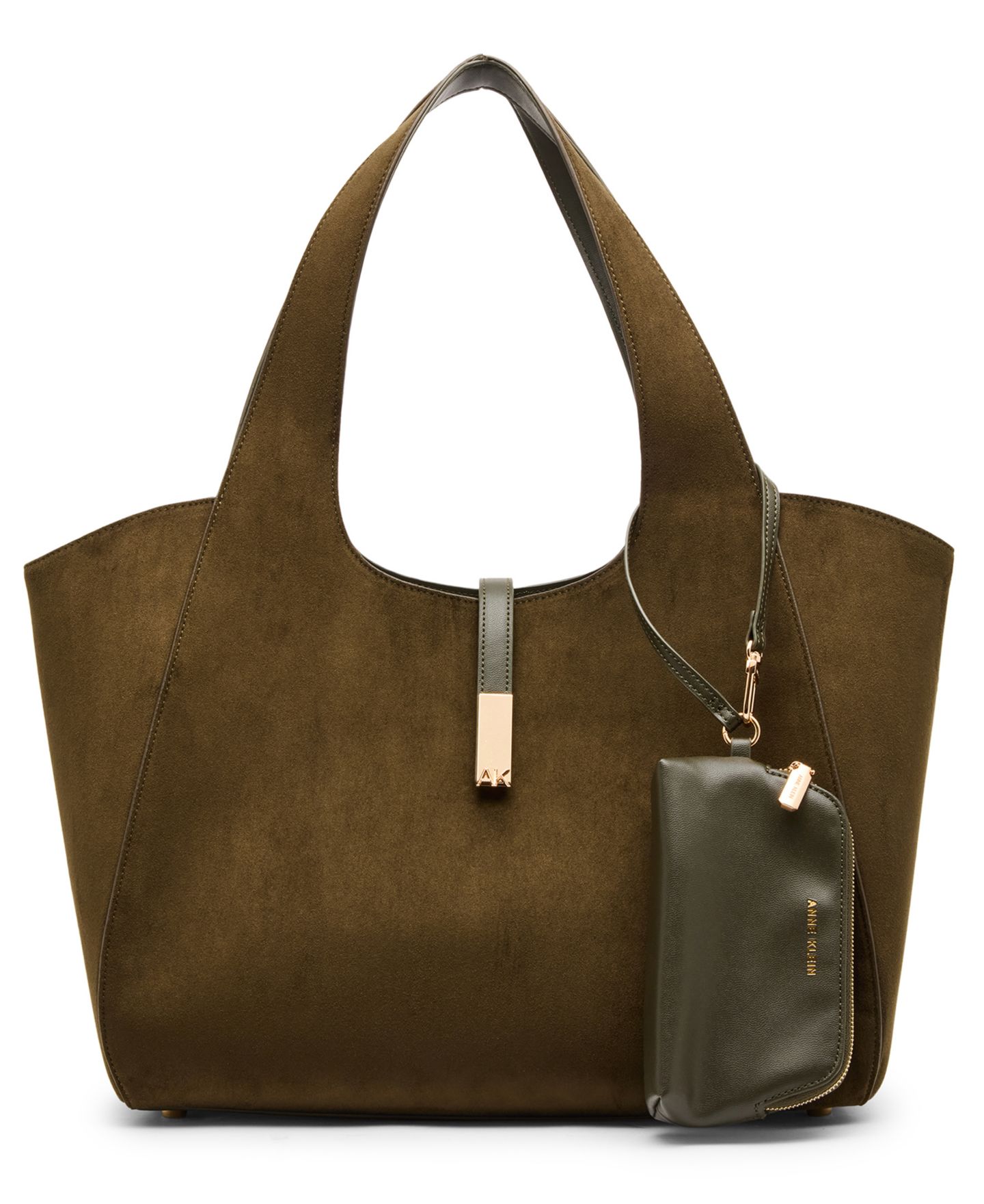 Женская сумка Anne Klein Extra-Large Work Laptop Sleeve Tote, цвет: Зелёный — фото 6