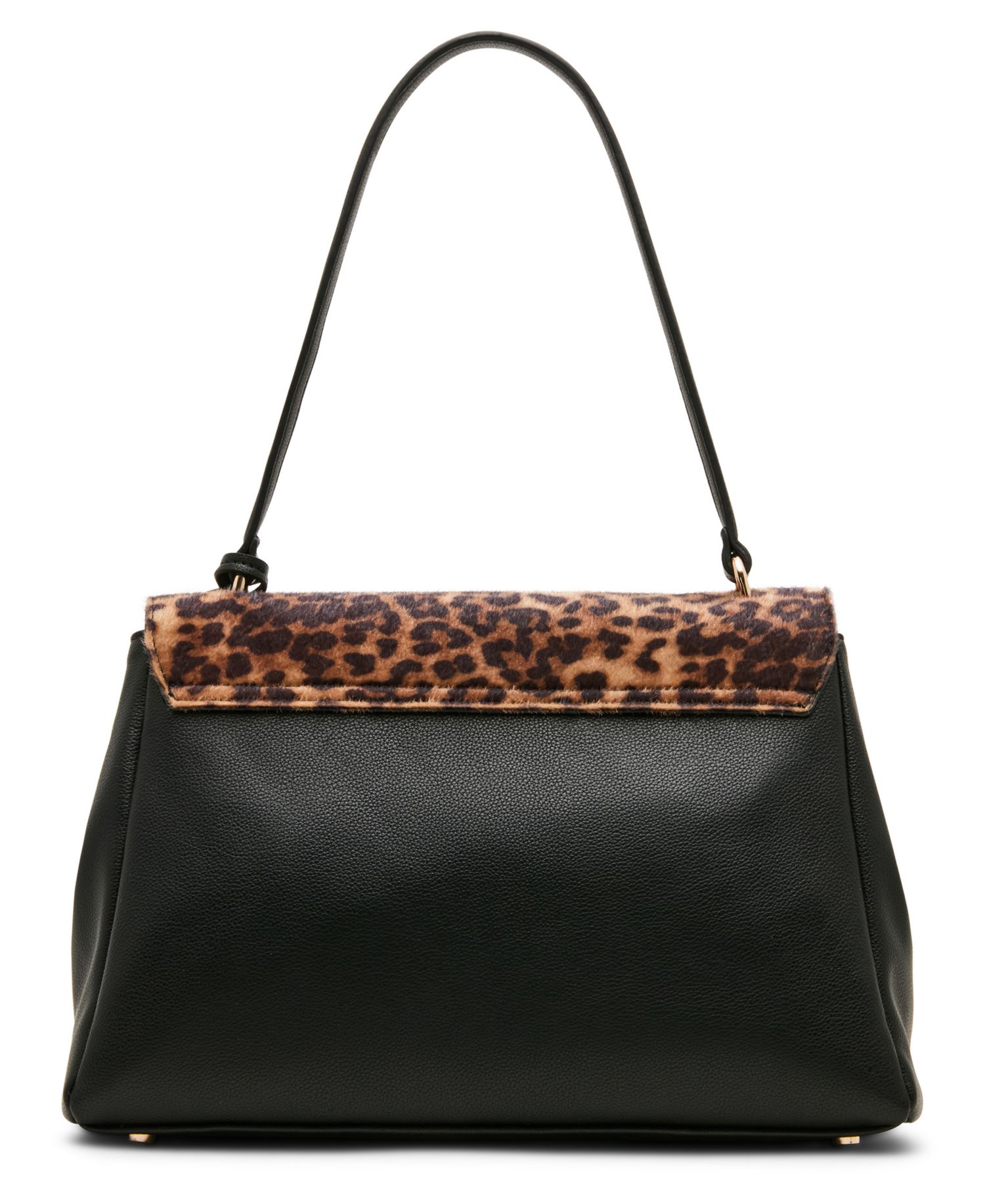 Faux Cheetah Medium Flap Shoulder Handbag