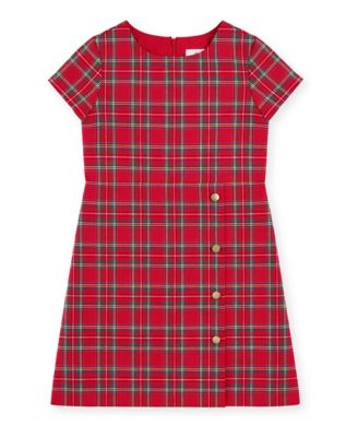 Girls' 4-16 Tartan Plaid Short-Sleeve A-Line Dress