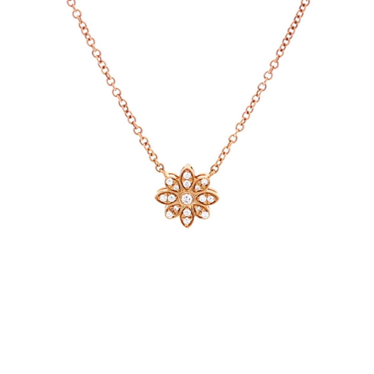Pre-Owned Tiffany & Co Enchant Flower Pendant Necklace - 18k rose gold