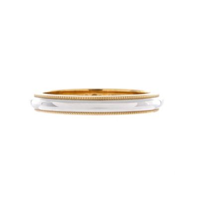 Two-Tone Milgrain Wedding Band
