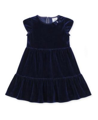 Girls' 4-16 Holiday Stretch-Velvet Tulip-Sleeve Dress