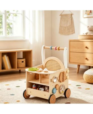 13-In-1 Wooden Activity Center Toddler Push Walker