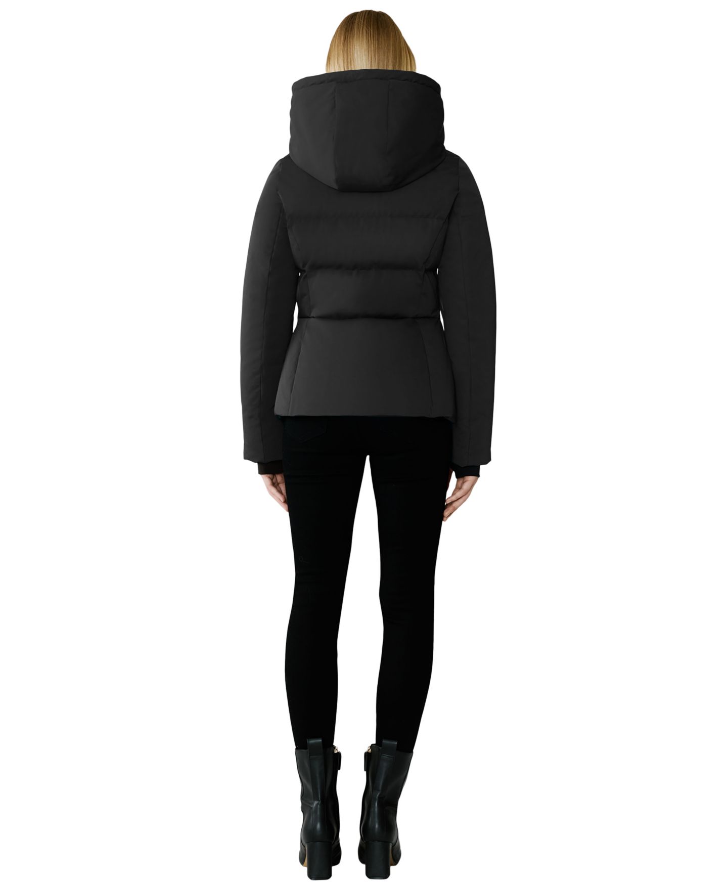 Женская куртка Soia & Kyo Hooded Zip-Front Down Puffer, цвет: Чёрный — фото 8