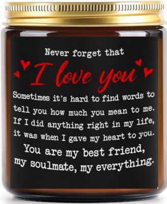 I Love You Lavender Scented Soy Wax Candle, 10oz