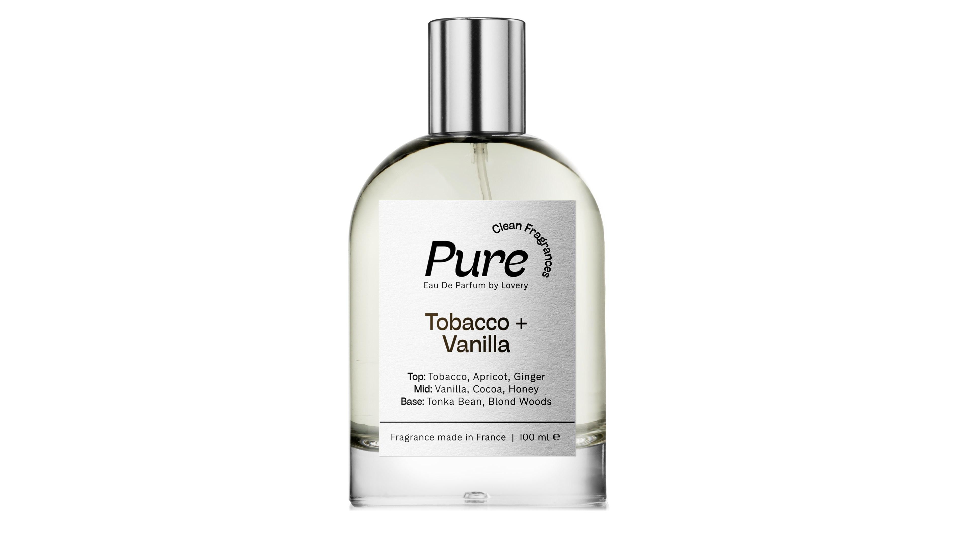 Lovery Pure Tobacco and Vanilla Eau de Parfum, Made in France, 3.4 oz