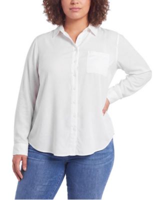 Plus Size Lizzie Slim-Fit Plaid Button-Up Shirt