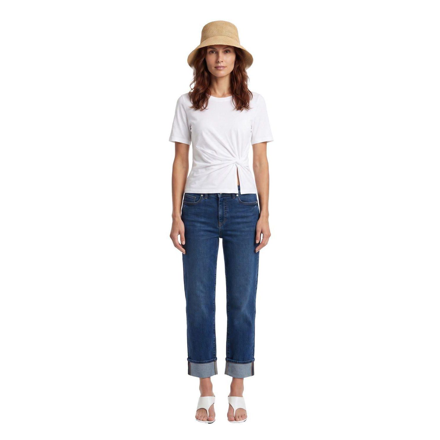 Women's Straight Leg Cuff Jeans