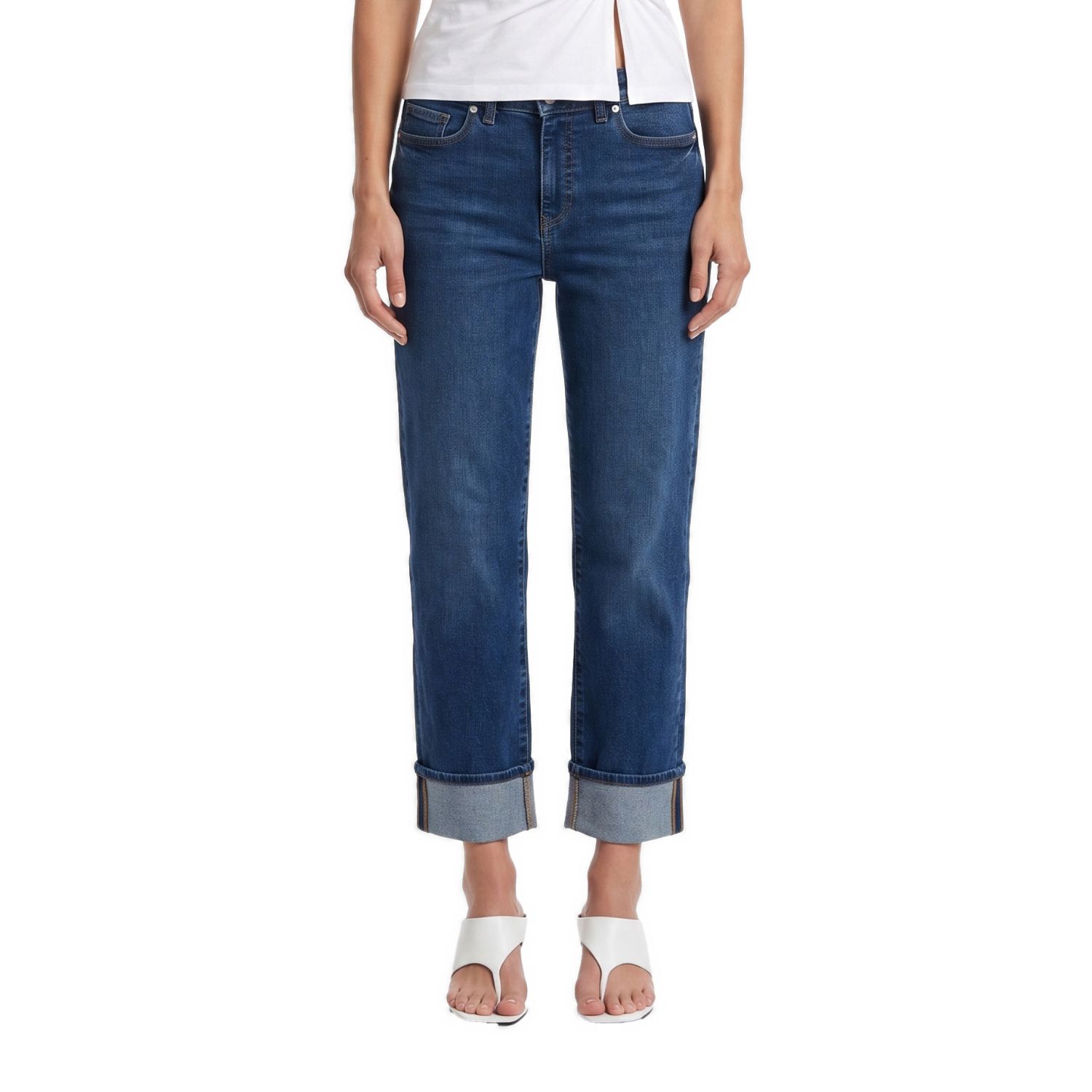 Women's Straight Leg Cuff Jeans