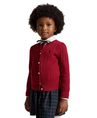 Girls' 2T-6X Mini-Cable Cardigan