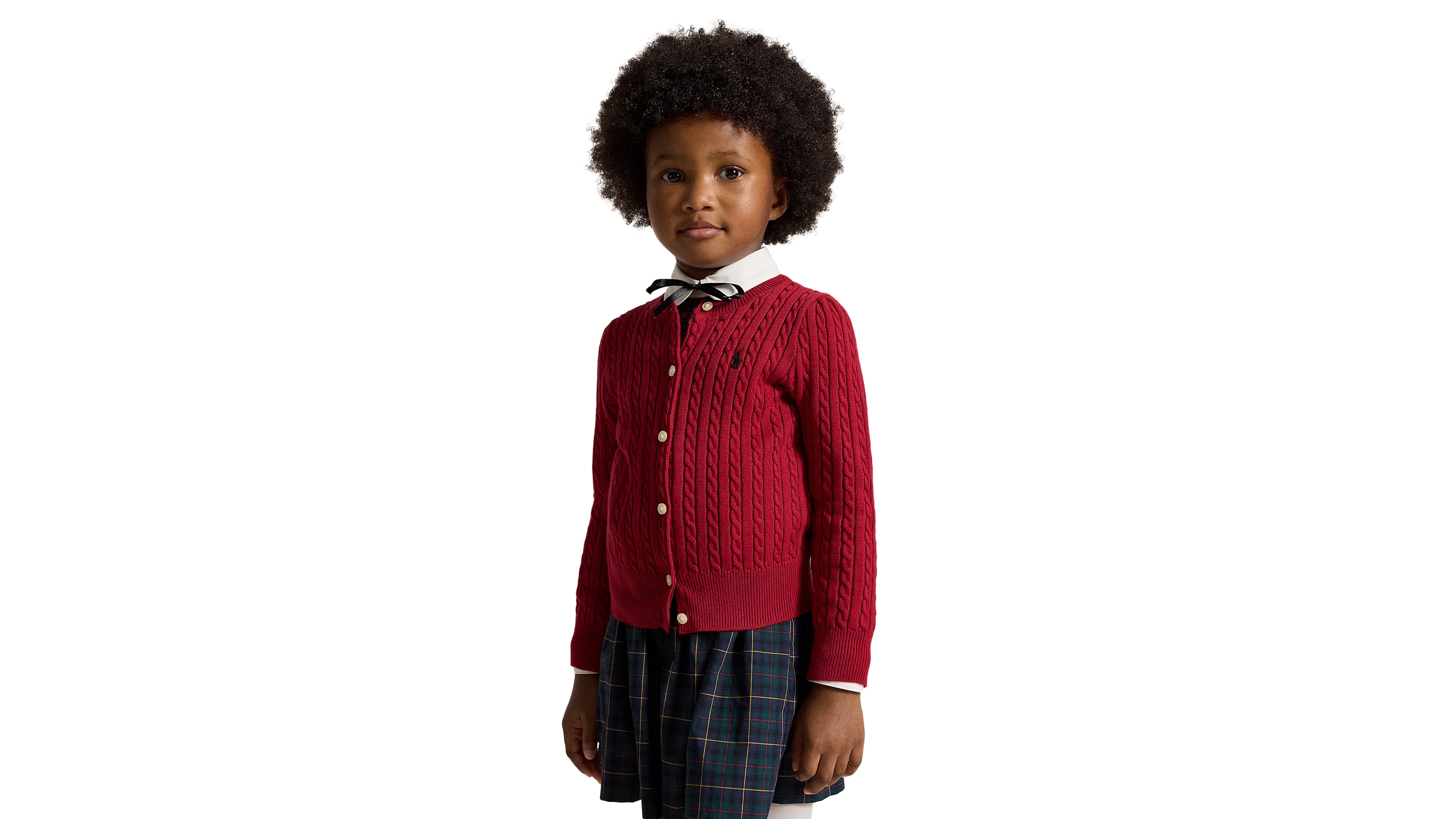 Polo Ralph Lauren Girls' 2T-6X Mini-Cable Cardigan