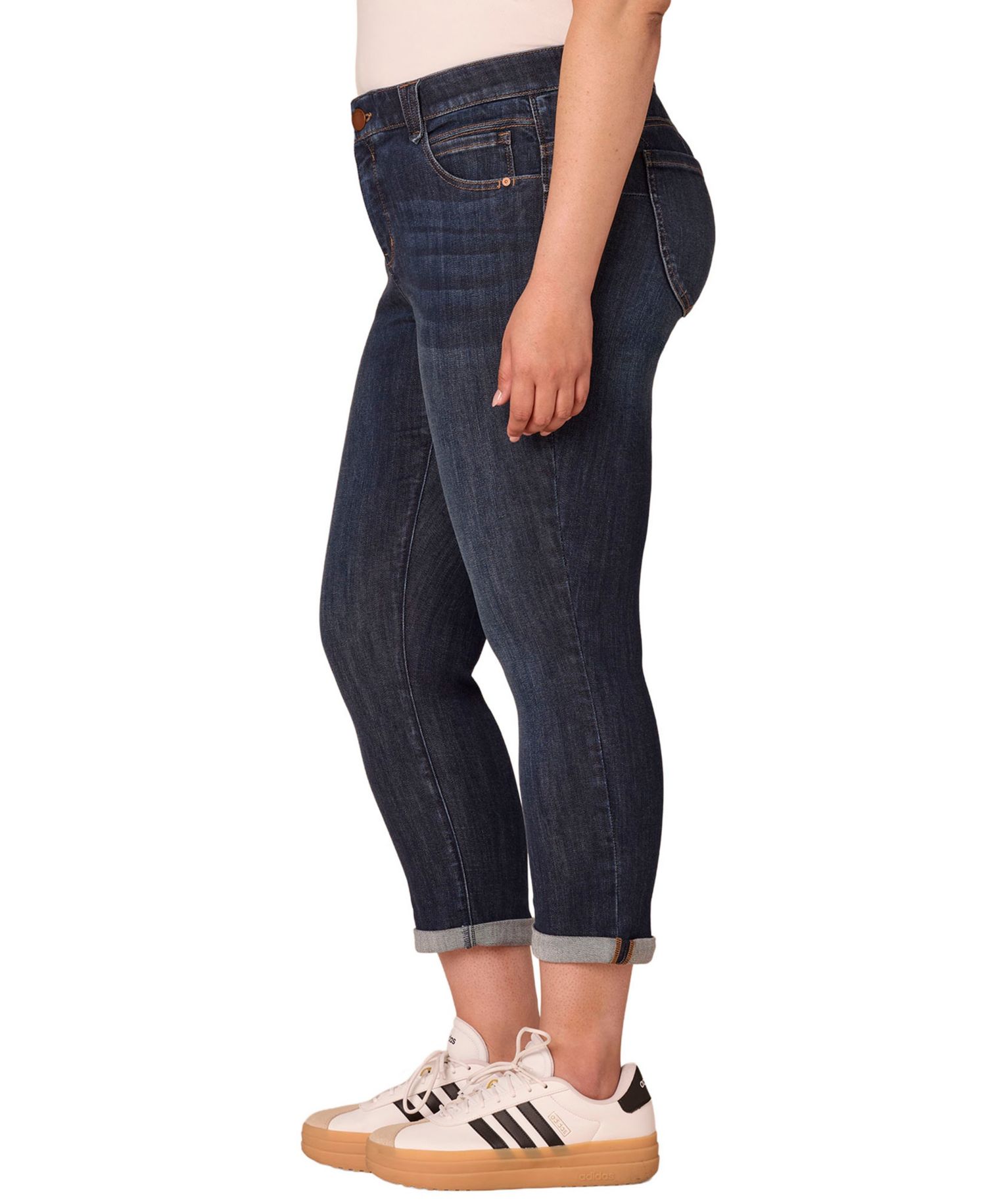 Plus Size AbSolution Mid Rise Cropped Stretch Denim Jeans
