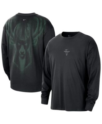 Men's Black Milwaukee Bucks 2026 Standard Issue Pre-Game Performance Long Sleeve T-Shirt