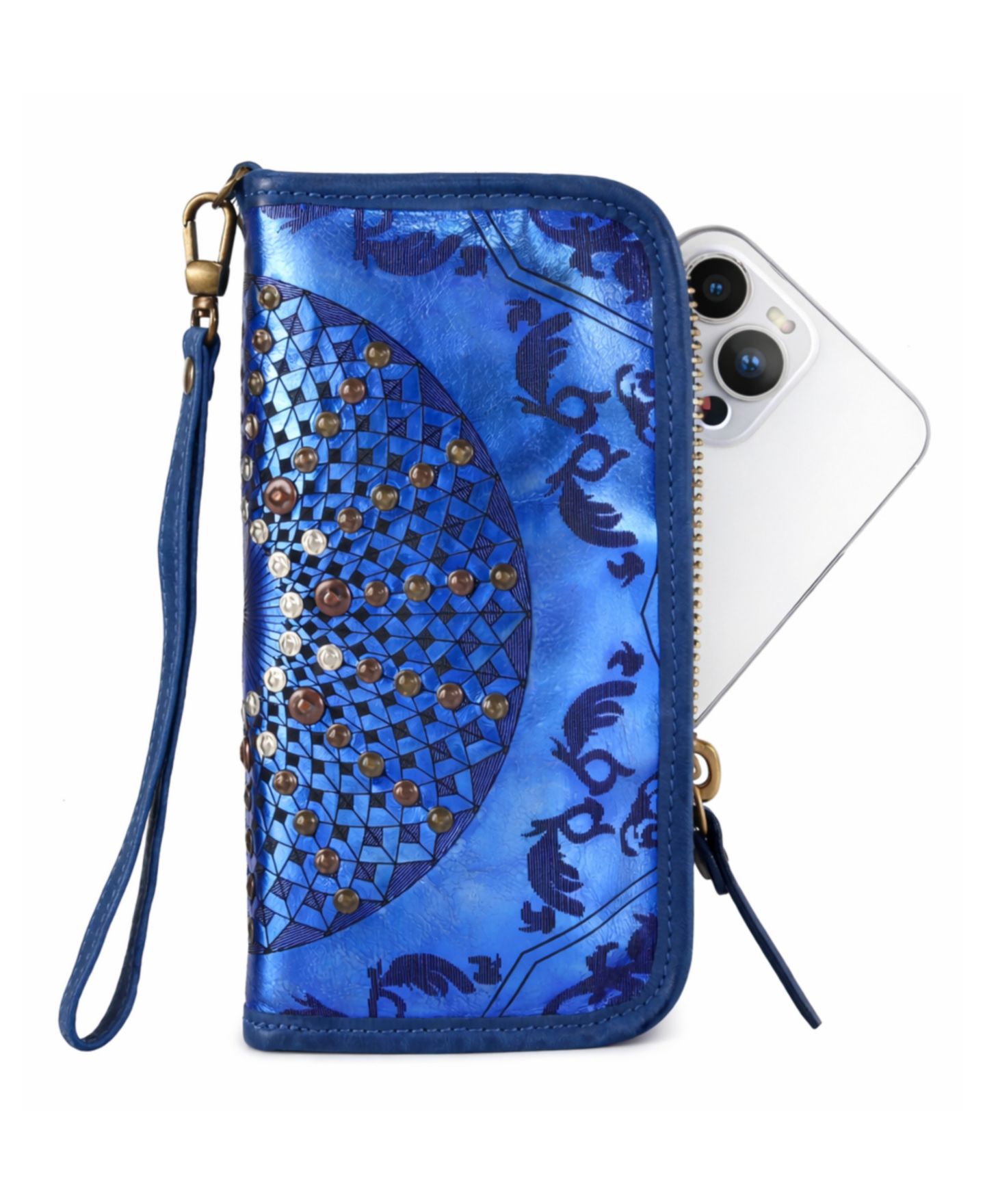 Женский клатч OLD TREND Mola Leather Clutch, цвет: Синий — фото 7