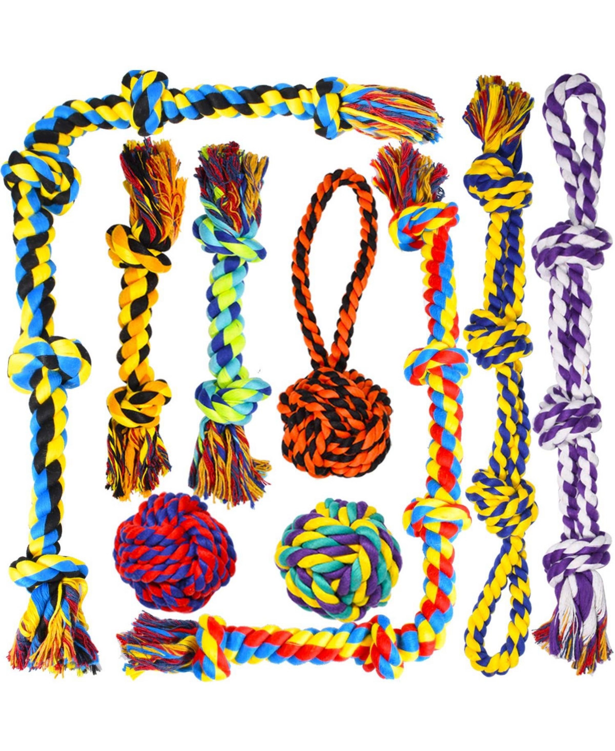Magicorange Indestructible Dog Rope Chew Toys For Aggressive Chewers Tug Of War Set