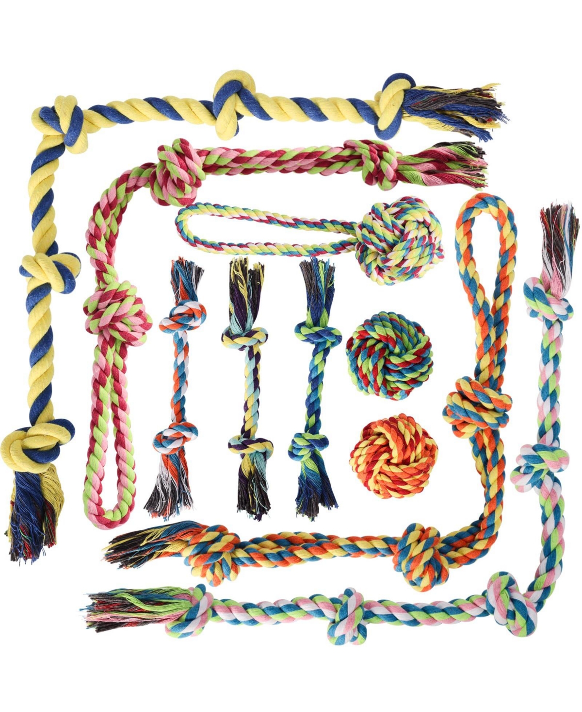 Magicorange 8 Pack Dog Rope Toy Set For Aggressive Chewers Large Breed Interactive Play