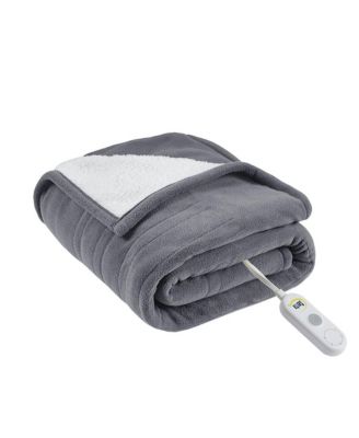 Electric Reversible Fleece to Sherpa Throw