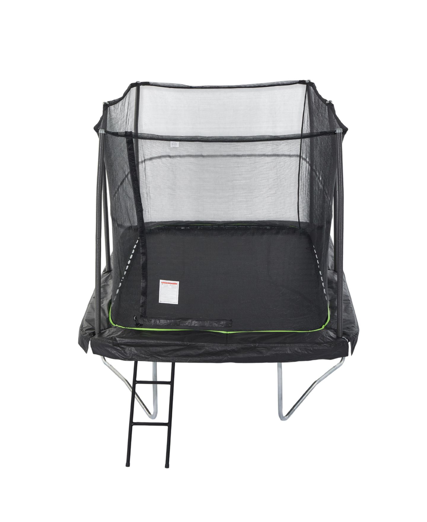 Детская игрушка JumpKing 7ft x 10ft Rectangular Trampoline with Patented Safety Enclosure, Ages 6+, цвет: Чёрный / Лаймовый зелёный — фото 4