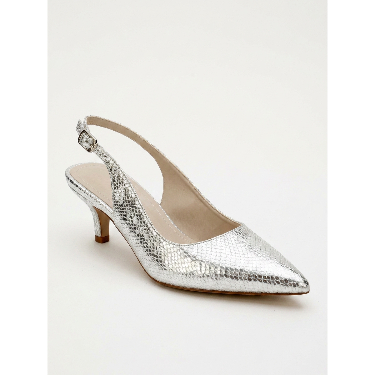 Prologue Shoes Women's Value Pointed Toe Pump - Silver