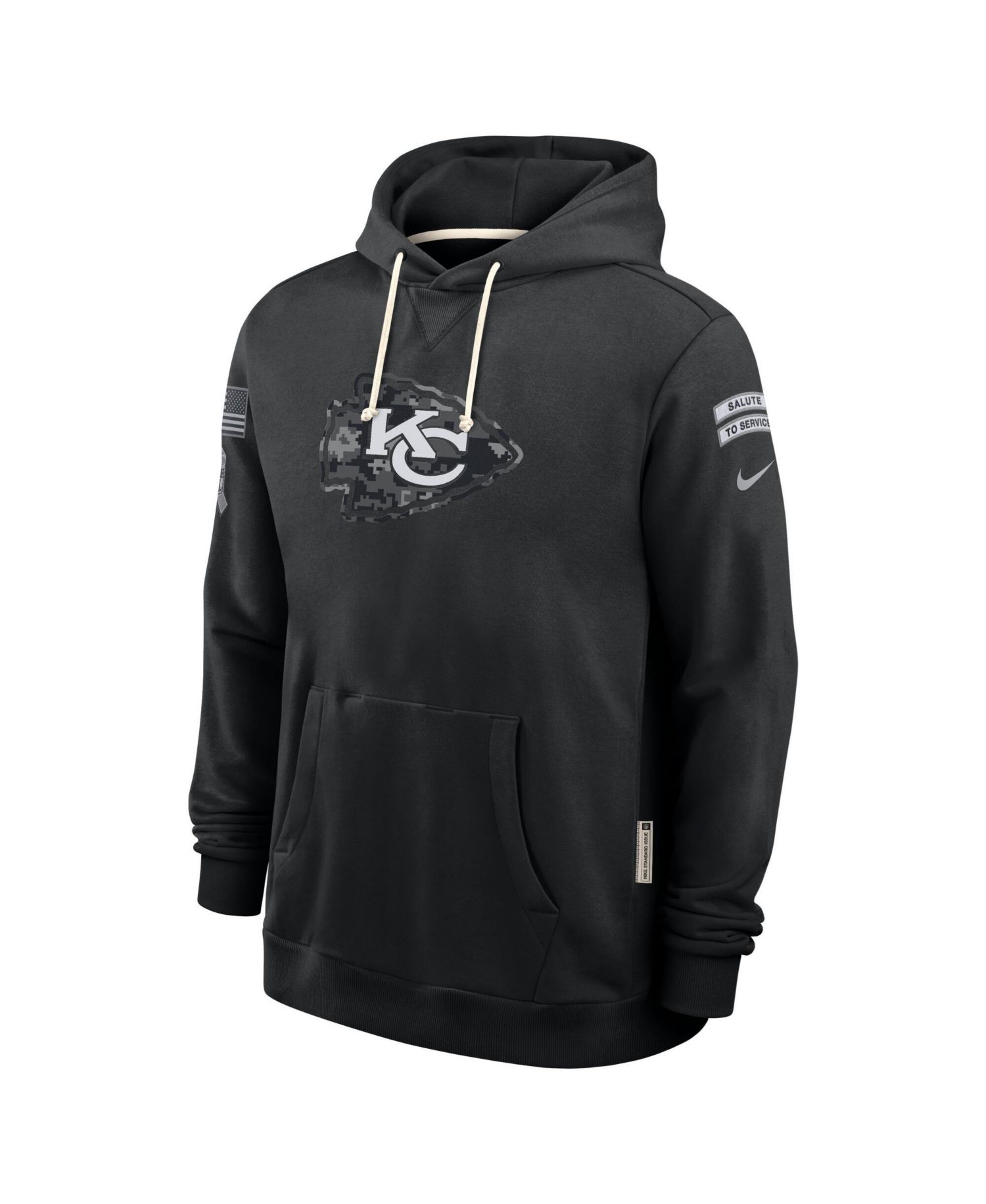 Men's Black Kansas City Chiefs 2026 Salute to Service Sideline Pullover Hoodie