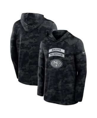 Men's Black San Francisco 49ers 2026 Salute to Service Sideline Lightweight Hooded Pullover