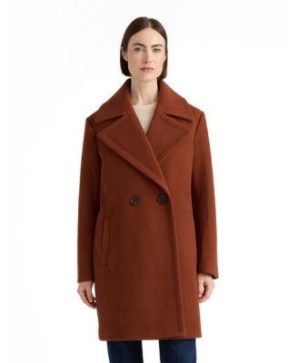 Women's Double-Breasted Oversized Notch-Collar Coat