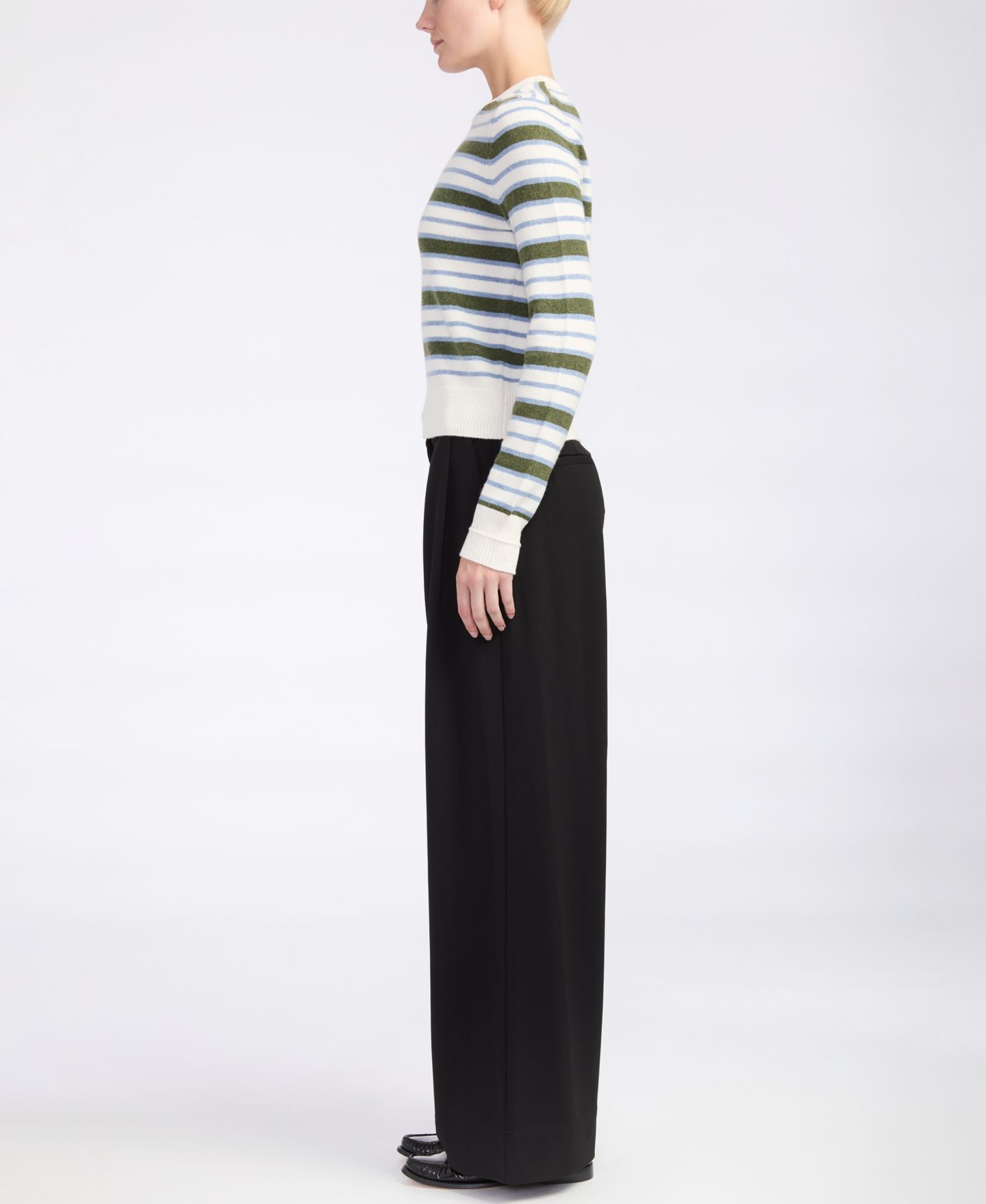 Женские брюки Derek Lam 10 Crosby Rowe High-Waisted Wide-Leg, цвет: Чёрный — фото 3