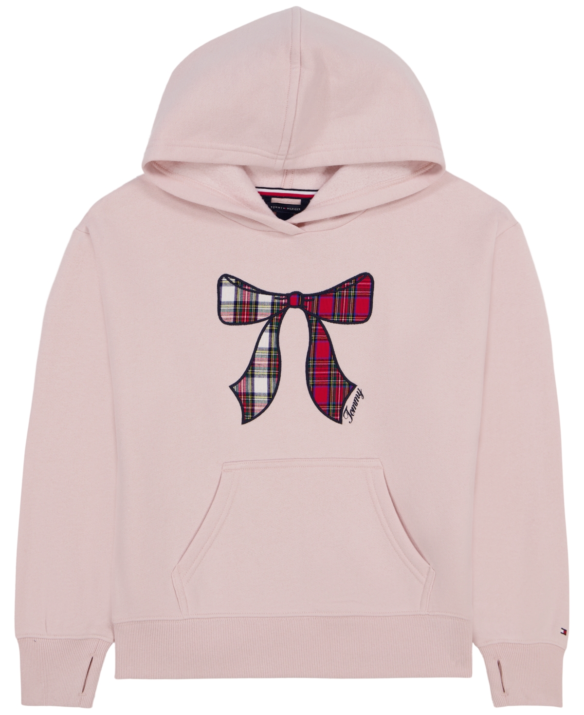 Tommy Hilfiger Girls' 7-16 Popover Oversized-Hood Kangaroo-Pocket Hoodie - Lotus