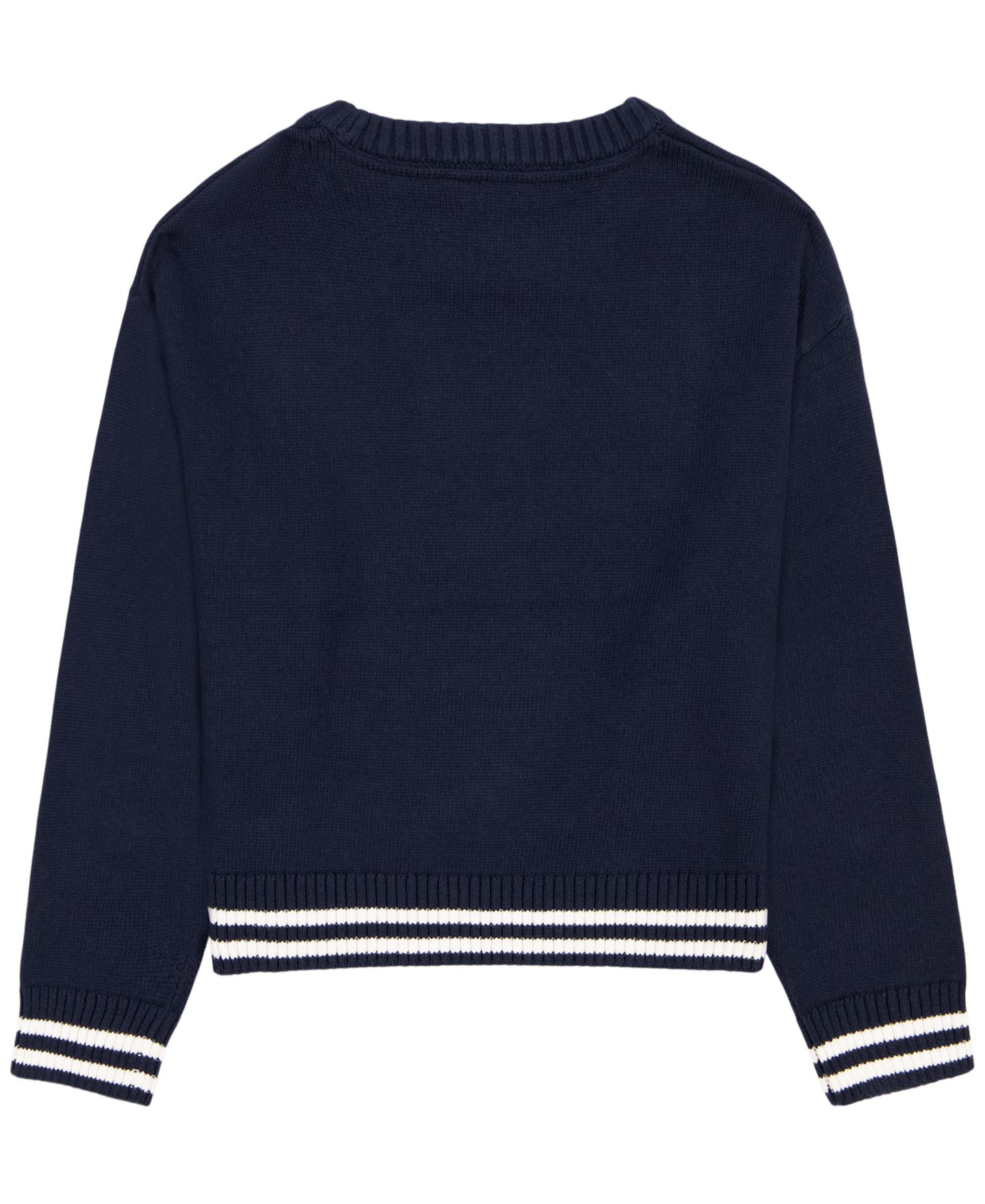 Свитер Tommy Hilfiger Intarsia Dog Drop-Shoulder для девочек, цвет: Мерло — фото 8