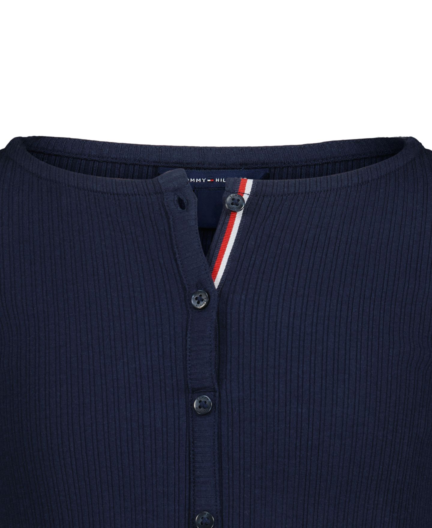Детское приталенное платье Tommy Hilfiger Henley Play с длинным рукавом, 7-16, цвет: Тёмно-синий — фото 4