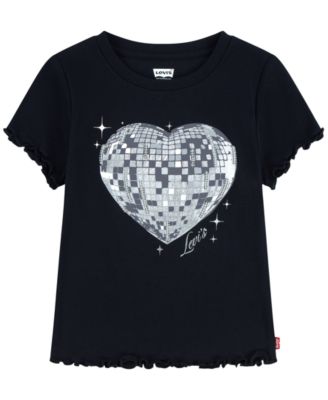 Toddler Girls' 2T-6X Disco Ball Graphic Cap-Sleeve T-Shirt