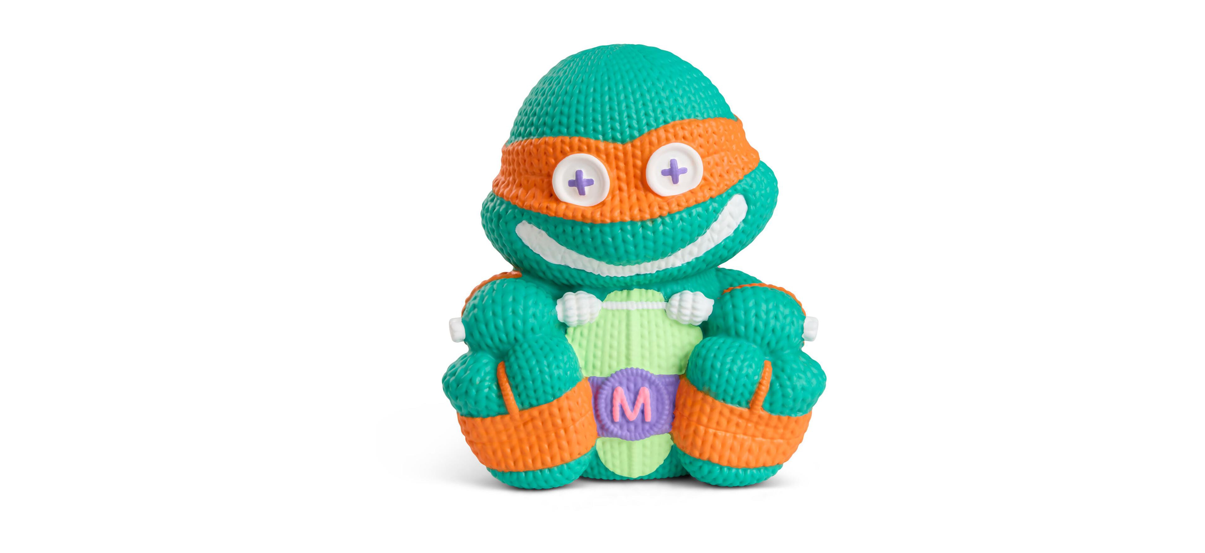 Handmade By Robots Teenage Mutant Ninja Turtles Michelangelo Limited Edition Blacklight 5.7"H Vinyl Figure, Ages 3+
