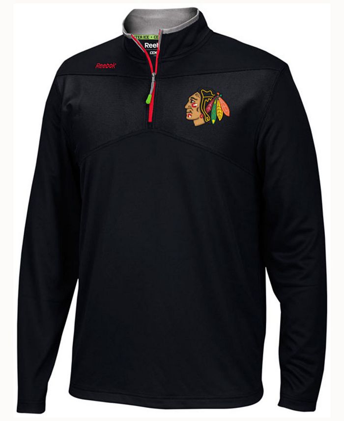 Reebok Men's Chicago Blackhawks Center Ice Quarter Zip Pullover Macy's
