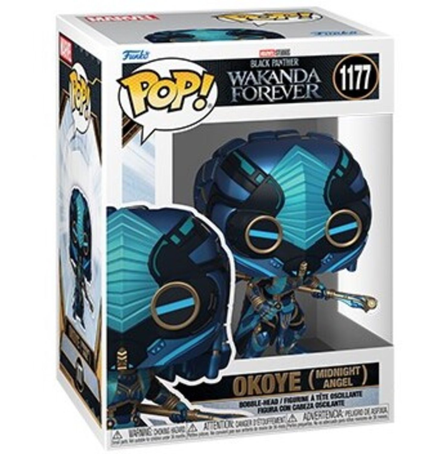 Детская фигурка Funko Pop! Marvel Black Panther: Wakanda Forever Okoye (Midnight Angel) Vinyl Bobblehead Figure, Ages 3+, цвет: Open Miscellaneous — фото 3