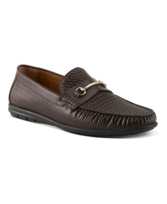 Men's Deckard Woven Leather Round Toe Loafers
