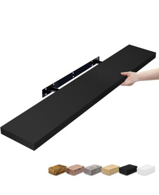 1 Piece (35x9 Inch) Long Floating Wall Shelves for Bedroom, Decor, Kitchen, Living Room - for Trophies, Frames, Bookshelf