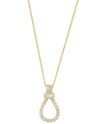 Baguette Diamond Pendant (5/8 ct. t.w.) in 14k Yellow Gold