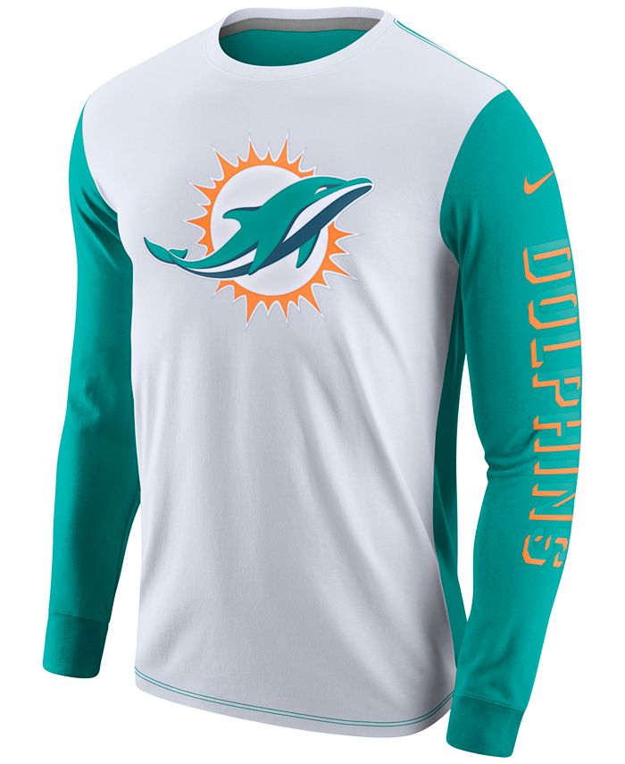 Nike Men's Miami Dolphins Champ Drive 2.0 Long Sleeve T-Shirt - Macy's