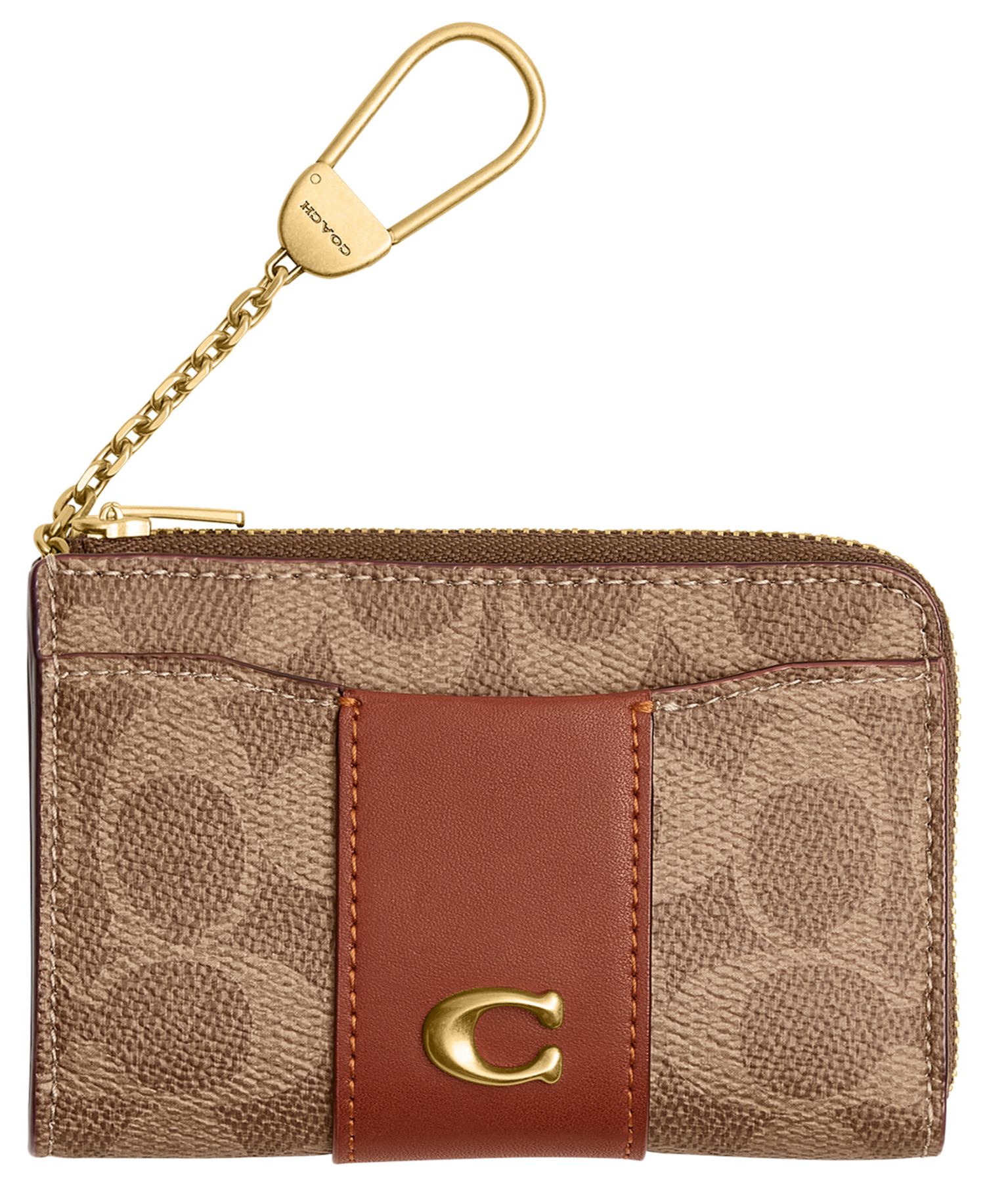 Signature Essential Key Zipper Card Case