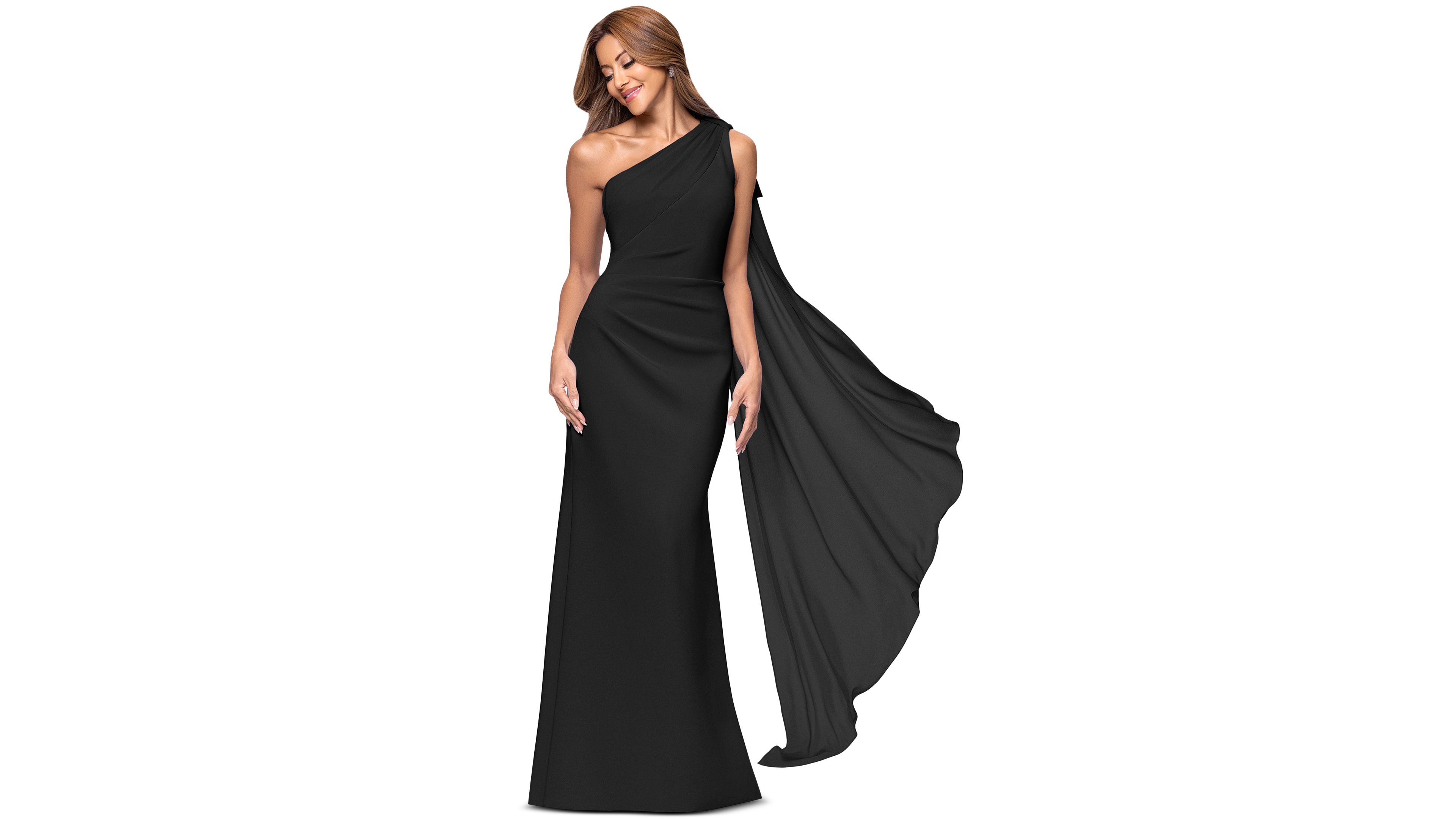 Xscape Women's One-Shoulder Maxi Dress