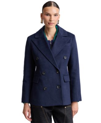 Women's Double-Breasted Plaid Blazer