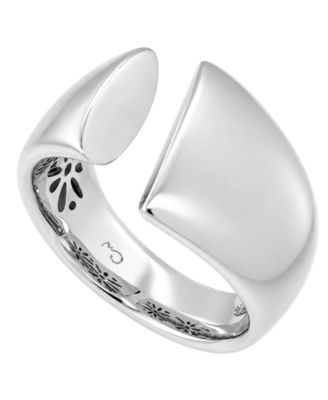 Silver, Gold Plated Brass Slit Top Ring