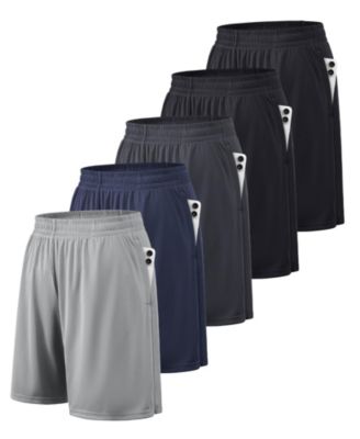 5 Pack Mens Quick Dry Athletic Workout Shorts With Pockets Fitness Training