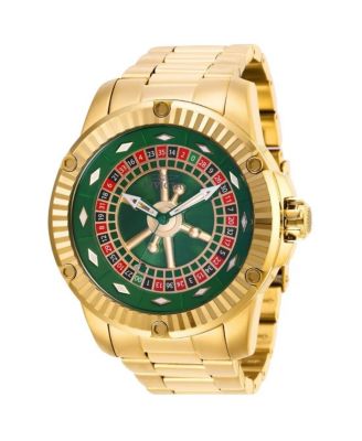 Men's New York Mets Specialty Automatic Water-Resistant Gold-Tone Stainless Steel Bracelet Watch, 52mm