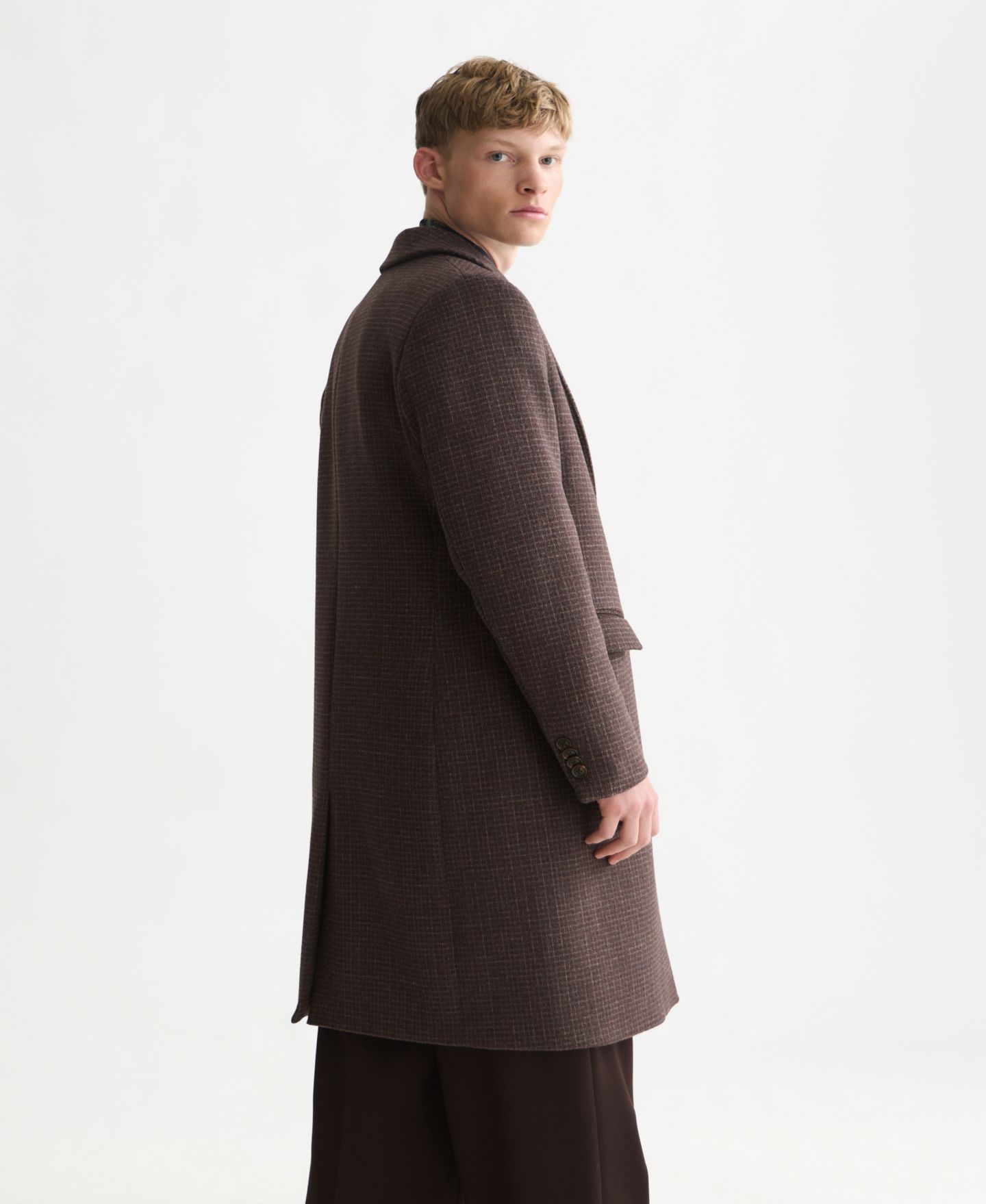 Мужское пальто Scotch & Soda классического кроя из шерстяной смеси с лацканом, цвет: Изюмный — фото 3