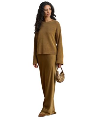 Women's A-Line Charmeuse Maxi Skirt
