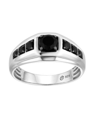 Black Spinel Bezel Solitaire Ring (0.85 ct. t.w.) in 925 Sterling Silver