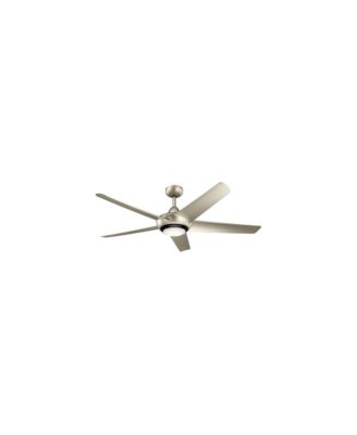 52 Kapono Brushed Nickel LED Ceiling Fan with Remote